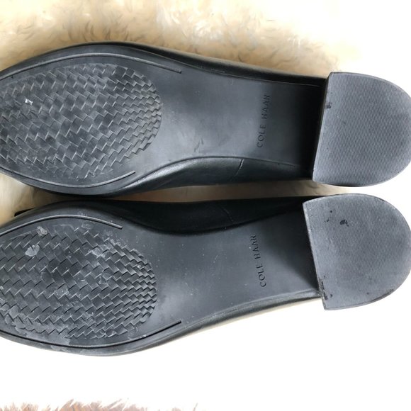 Cole Haan - Black Tali Leather Bow Pumps Size 9 - Picture 4 of 4